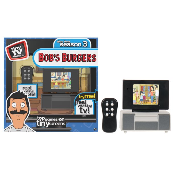 Basic Fun - Tiny TV Classics with Working Remote Control - Bob’s Burgers (Clips from Season 3) 06926 LAST ONE!