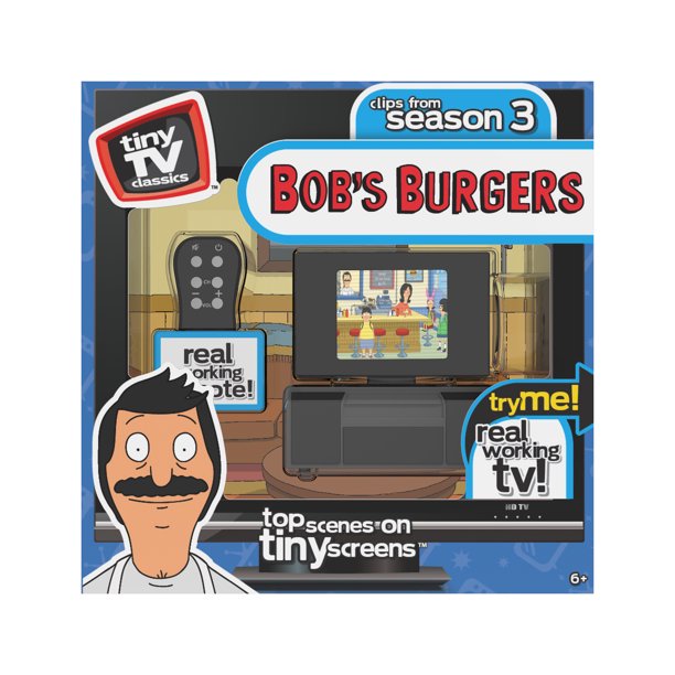 Basic Fun - Tiny TV Classics with Working Remote Control - Bob’s Burgers (Clips from Season 3) 06926 LAST ONE!