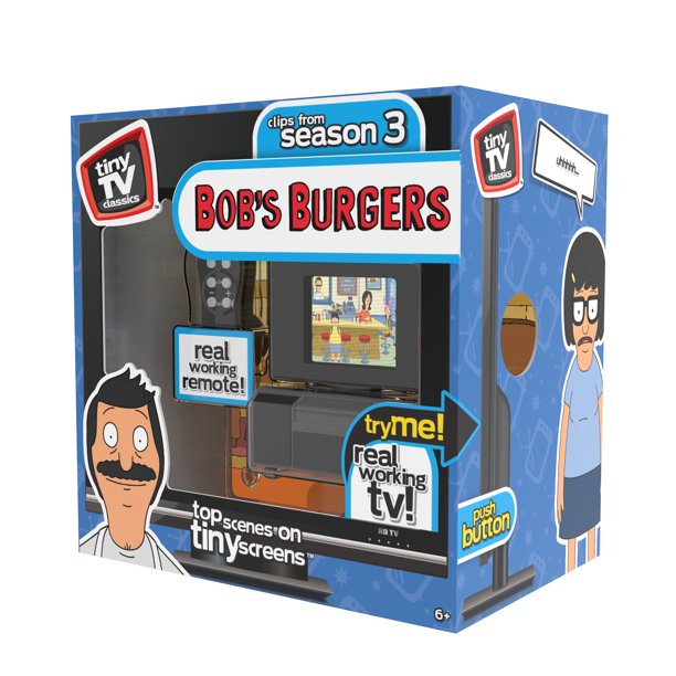 Basic Fun - Tiny TV Classics with Working Remote Control - Bob’s Burgers (Clips from Season 3) 06926 LAST ONE!