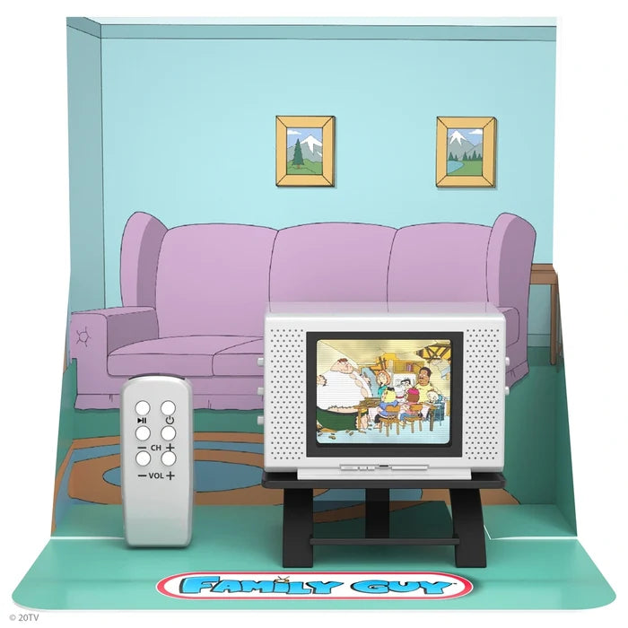 Basic Fun - Tiny TV Classics w/Working Remote Control - Family Guy: Clips from Seasons 1 & 2 (06917) LOW STOCK