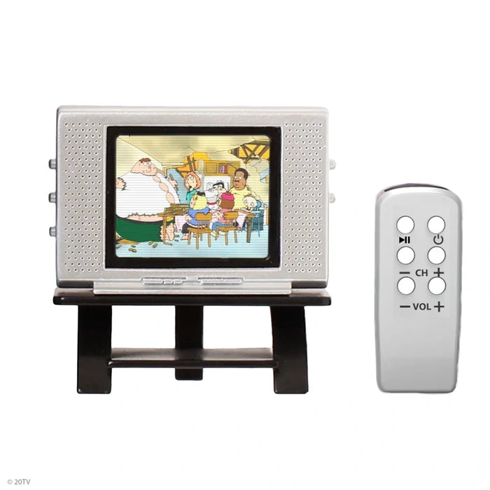 Basic Fun - Tiny TV Classics w/Working Remote Control - Family Guy: Clips from Seasons 1 & 2 (06917) LOW STOCK