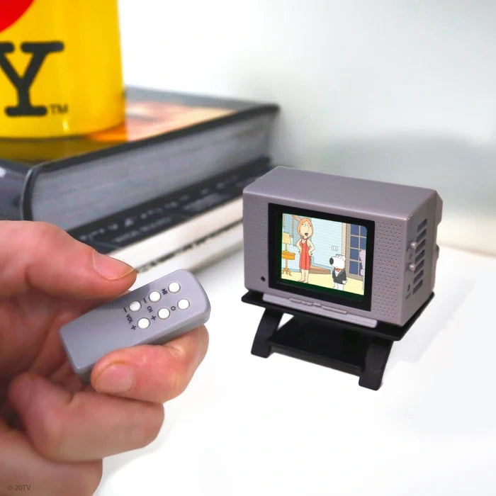 Basic Fun - Tiny TV Classics w/Working Remote Control - Family Guy: Clips from Seasons 1 & 2 (06917) LOW STOCK