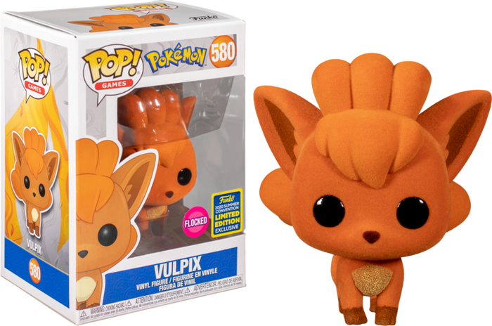 Funko Pop! Games - Pokémon #580 - Vulpix (Flocked) Vinyl Figure Exclusive