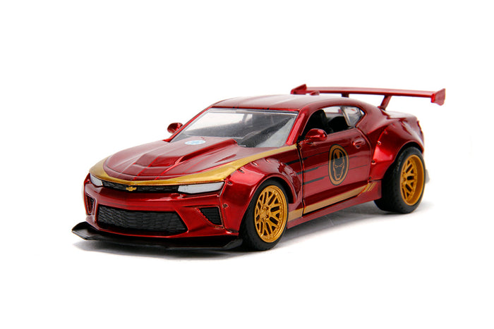 Jada - Hollywood Rides - Metals Die Cast - Marvel Avengers - Iron Man - 2016 Chevy Camaro 1:32 Vehicle (30298) LOW STOCK
