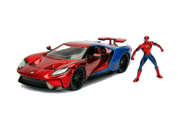 Jada Hollywood Rides Metals Die Cast - Marvel - Spider-Man 2017 Ford GT 1:32 Vehicle (99725 / 24078) LAST ONE!