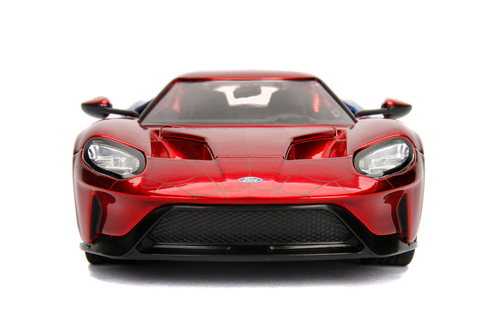 Jada Hollywood Rides Metals Die Cast - Marvel - Spider-Man 2017 Ford GT 1:32 Vehicle (99725 / 24078) LAST ONE!