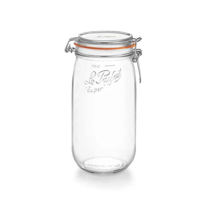 1.5L Le Parfait Super Preserve clip top glass store jar