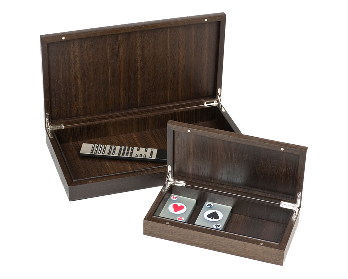 Lying Down Storage Boxes - Medium - Smoked Oak