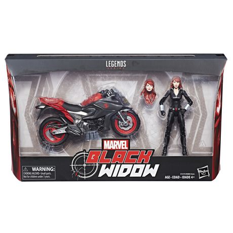 Marvel Legends - Ultimate Riders - Black Widow Action Figure with Motorcycle (E1375)