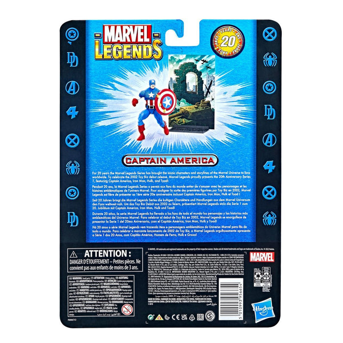 Marvel Legends: Retro Collection - 20th Anniversary Series 1 - Captain America Action Figure (F3439) LOW STOCK