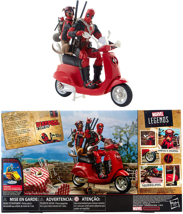 Marvel Legends Ultimate Riders Deadpool Corps 6-Inch Action Figures with Scooter (E4702)