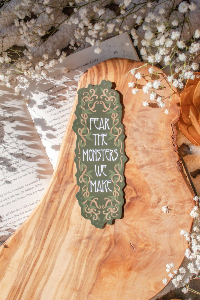 Meaggie Moos - Shield of Sparrows Fear The Monster We Make Die-Cut Bookmark
