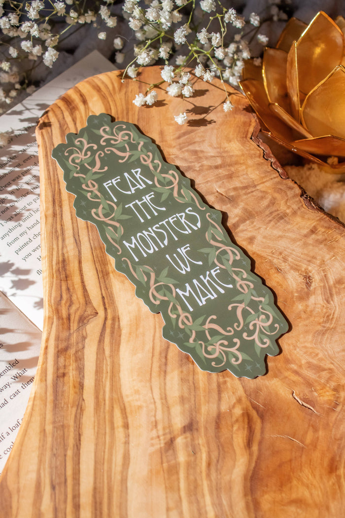 Meaggie Moos - Shield of Sparrows Fear The Monster We Make Die-Cut Bookmark