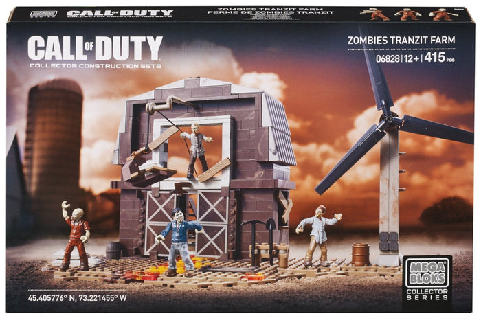 Mega Bloks - Call of Duty - Zombies Tranzit Farm (Barn, Windmill, 4 Zombie Figures) 06828 ULTRA RARE LAST ONE!