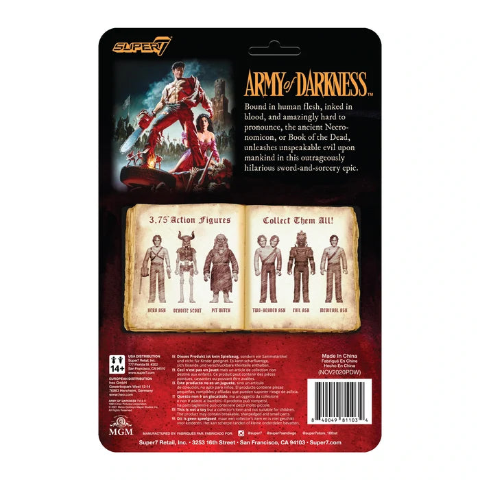 Super7 ReAction Figures - Army of the Dead (Wave 2) - Medieval Ash (Midnight) Action Figure (81100) LAST ONE!