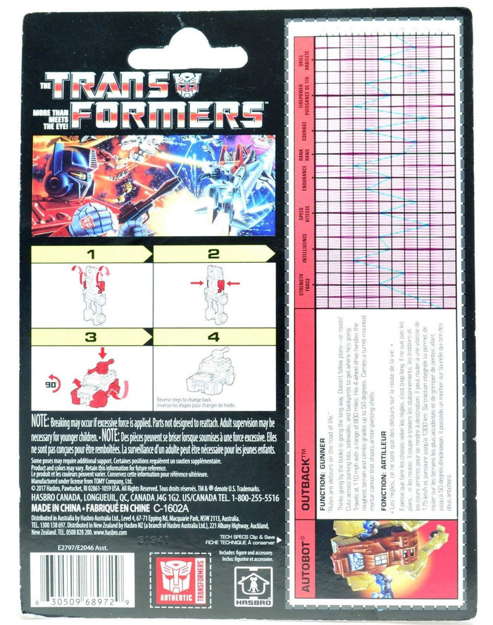 Transformers - Vintage G1 Reissue - Legion Class - Autobot Outback Exclusive Action Figure (E2797) LOW STOCK