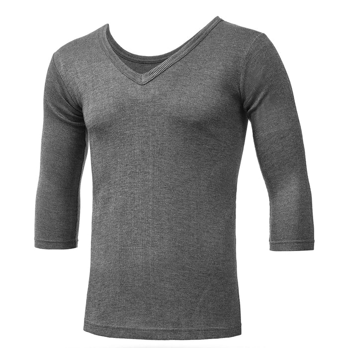 Women 3/4 Sleeves Woollen Thermal - Grey